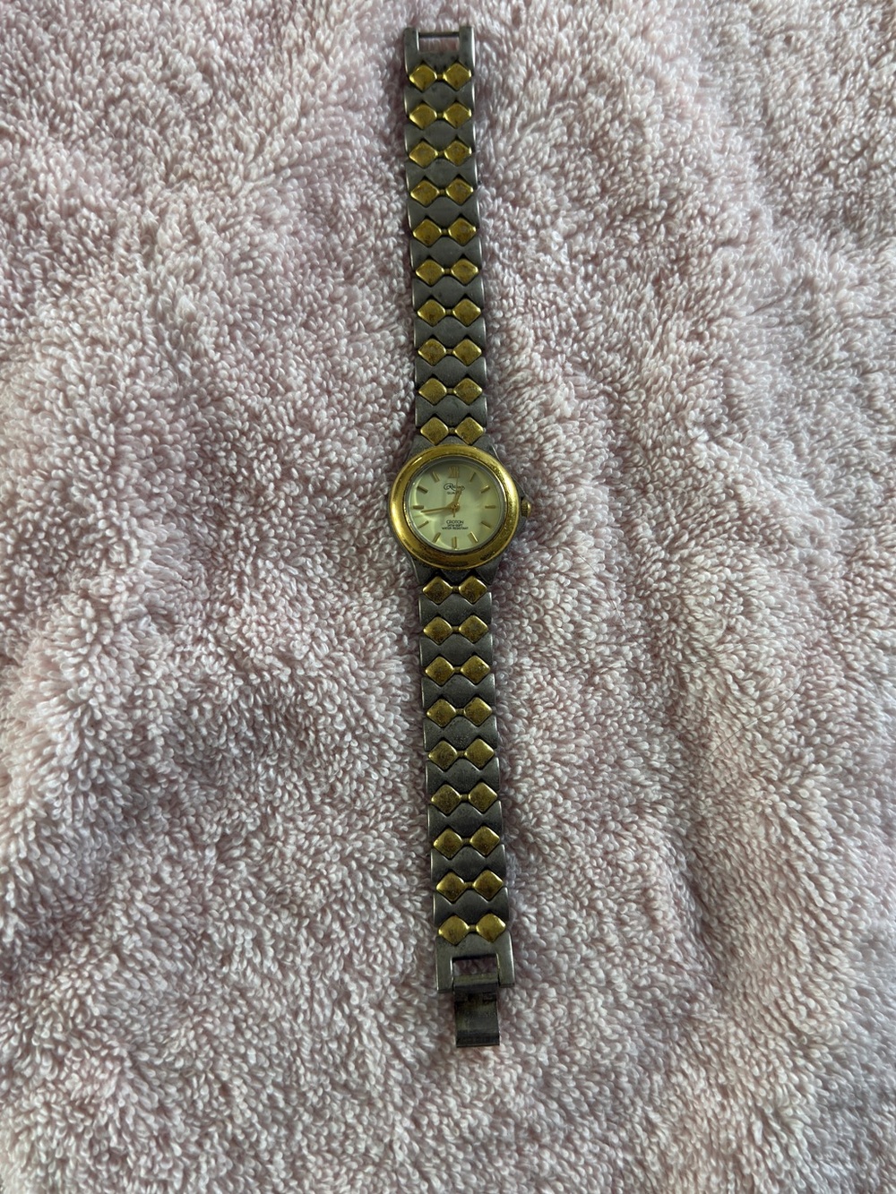 VINTAGE RELIANCE BY CROTON QUARTZ WATCH TWO TONE BRACELET JAPAN